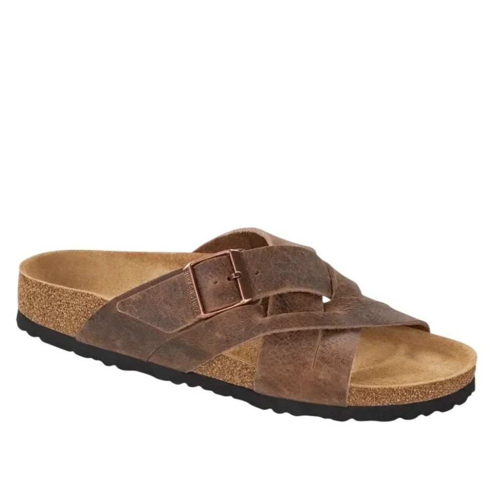 Birkenstock Lugano Sandals Camberra Old Tobacco Size EU 43 US 10  Regular Width